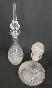 lot 140 image: Sparking Cut-Crystal Decanters with Stoppers