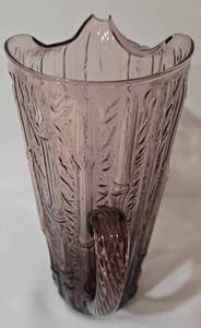 lot 146 image: Vintage Mid-Century Anchor Hocking Lavender Tahiti Bamboo Pitcher