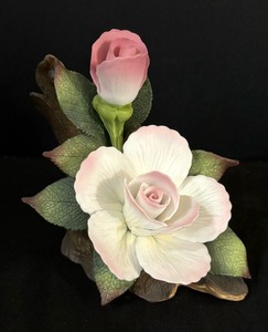 lot 199 image: Pretty Pink Rose Decorative Figurines