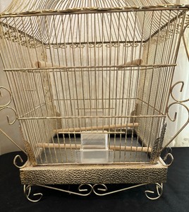 lot 233 image: Ornate Golden Bird Cage