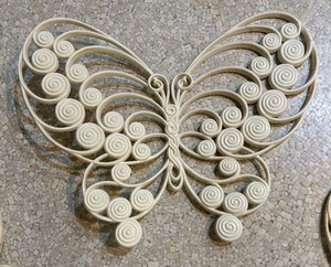 lot 246 image: Four Vintage Burwood Wall Hanging Butterflies