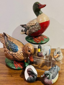lot 211 image: Two Large Ceramic Ducks (MJB 71) and Hadley Collection, Heritage Decoys
