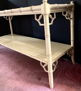 lot 282 image: Vintage Thomasville Allegro Faux Bamboo Console Table