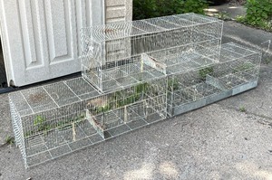 lot 264 image: Three Metal Bird Cages