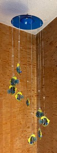 lot 274 image: Art Glass Fish Figurine Mobile