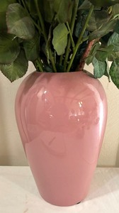 lot 324 image: Haeger Pottery Vase with Faux Florals