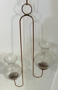 lot 327A image: Vintage Wall Mount Candle Holders