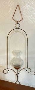 lot 349 image: Vintage Wall Mount Candle Holders