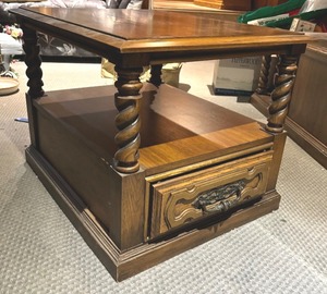 lot 361 image: Accent Table  Side Table with Spindled Details