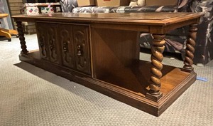 lot 362 image: Coffee Table with Cabinet and Spindled Details