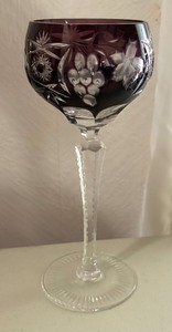 lot 237C image: Vintage Bohemian Cut to Clear Stemware