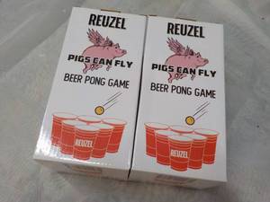lot 13 image: 2 Reuzel Pigs Can Fly Beer Pong Games