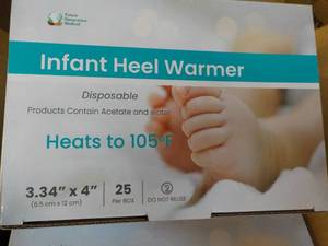 lot 24 image: 4 x 25 Infant Heel Warmers- good for all ages