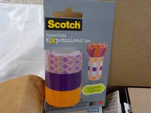 lot 49 image: Case of 36 Scotch Expressions Tape...