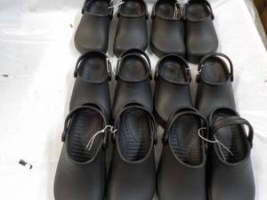 lot 60 image: 6 pair New Size 322 Black Clogs...