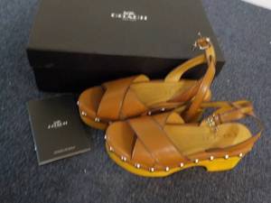 lot 77 image: Coach Astor Semi Matte Calf Saddle Sandals size 5.5 NEW
