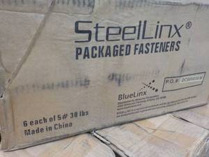 lot 123 image: Steelinx Blue Linx 6 each 5 lbs. #6 1 58 Phillips Budgle Head Fine Thread Black Phosphate Sharp Point