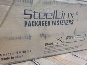 lot 124 image: Steelinx Blue Linx 6 each 5 lbs. #6 1 58 Phillips Budgle Head Fine Thread Black Phosphate Sharp Point