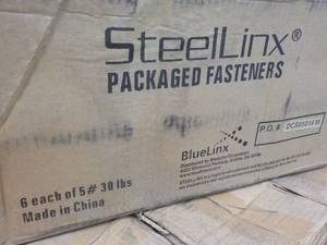 lot 125 image: Steelinx Blue Linx 6 each 5 lbs. #6 1 58 Phillips Budgle Head Fine Thread Black Phosphate Sharp Point