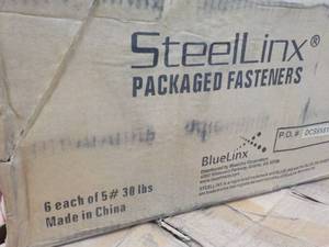 lot 126 image: Steelinx Blue Linx 6 each 5 lbs. #6 1 58 Phillips Budgle Head Fine Thread Black Phosphate Sharp Point