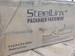 lot 128 image: Steelinx Blue Linx 6 each 5 lbs. #6 1 58 Phillips Budgle Head Fine Thread Black Phosphate Sharp Point