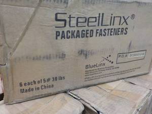 lot 129 image: Steelinx Blue Linx 6 each 5 lbs. #6 1 58 Phillips Budgle Head Fine Thread Black Phosphate Sharp Point