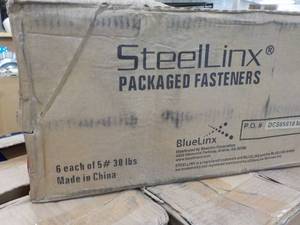 lot 132 image: Steelinx Blue Linx 6 each 5 lbs. #6 1 58 Phillips Budgle Head Fine Thread Black Phosphate Sharp Point