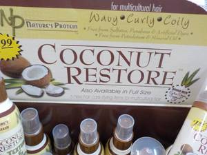 lot 139 image: 37 pc Coconut Restore 6 Different Products- sample case