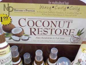 lot 140 image: 37 pc Coconut Restore 6 Different Products- sample case