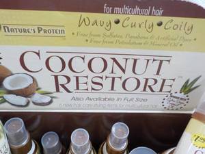 lot 141 image: 37 pc Coconut Restore 6 Different Products- sample case