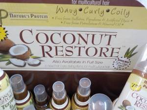 lot 143 image: 37 pc Coconut Restore 6 Different Products- sample case