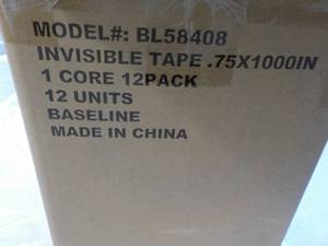 lot 161 image: Case of 144 Rolls Invisible Tape 34 x 1000