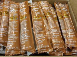 lot 196 image: 2 boxes x 100 ct each Breakfast Syrup individual packets
