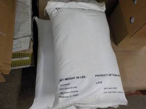 lot 208 image: 55 lb. Bags Thai Jasmine Rice Best By 01242024