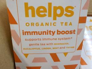 lot 210 image: 96 Helps Organic Tea Bags...