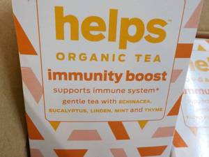 lot 211 image: 96 Helps Organic Tea Bags...