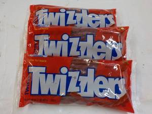 lot 214 image: 3 x 16 oz Bags Strawberry Twizzlers...