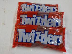 lot 215 image: 3 x 16 oz Bags Strawberry Twizzlers...