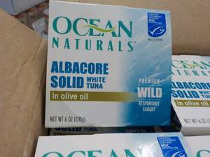 lot 220 image: 12 x 6 oz Cans Ocean Naturals White Tuna