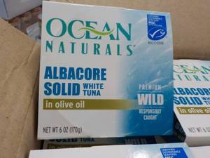 lot 222 image: 12 x 6 oz Cans Ocean Naturals White Tuna