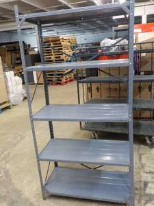 lot 1 image: Metal Shelving Unit - 5 Shelves 36 x 17 x 73