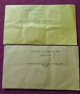 1980 & 1981 Canada Uncirculated Coin Sets (COTY)