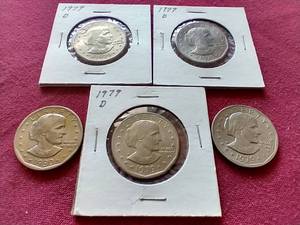 (5) Susan B Anthony Dollars