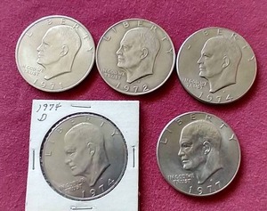 (5) Eisenhower Dollars