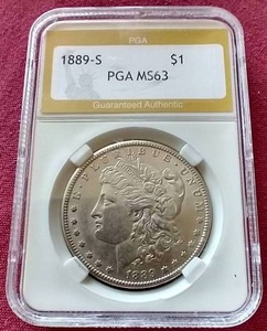 1889-S Morgan Dollar PGA MS63 - KEY COIN