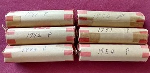 (6) Wheat Penny Rolls
