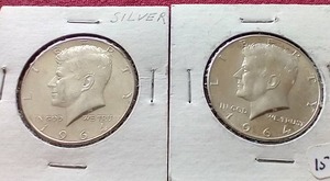 (2) 90% Silver Kennedy Half Dollars