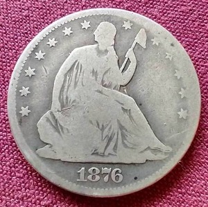 1876-CC Liberty Seated Half Dollar - Wow