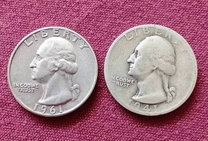 (2) 90% Silver Washington Quarters