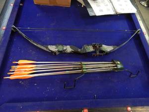 lot 15 image: PSE Spirit compound Bow with Quiver and Arrows